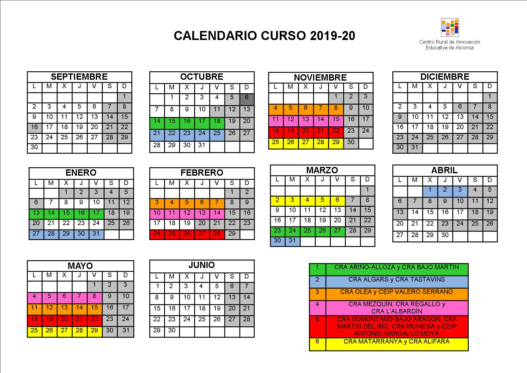 CALENDARIO – CRIET ALCORISA